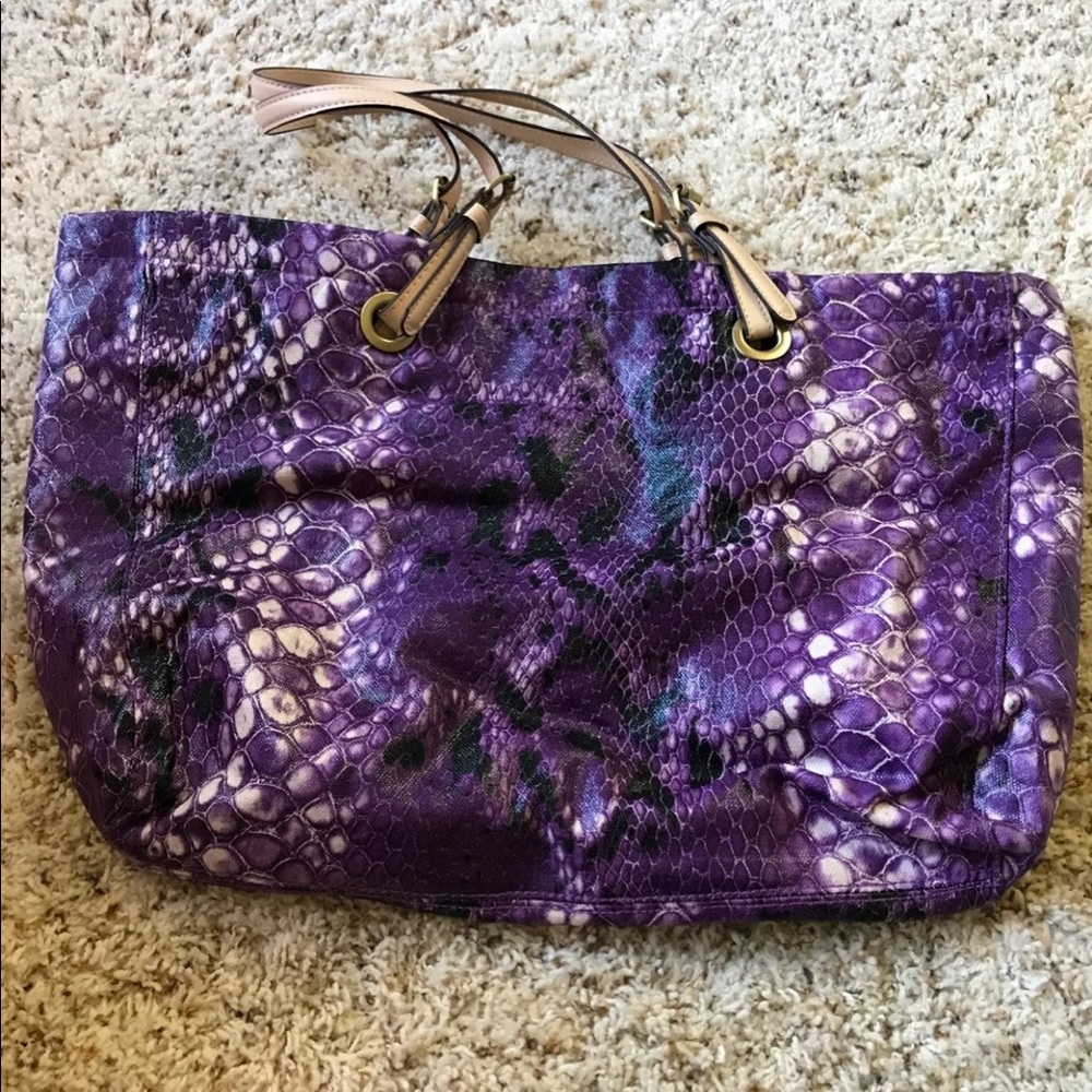 Faux Snakeskin Tote